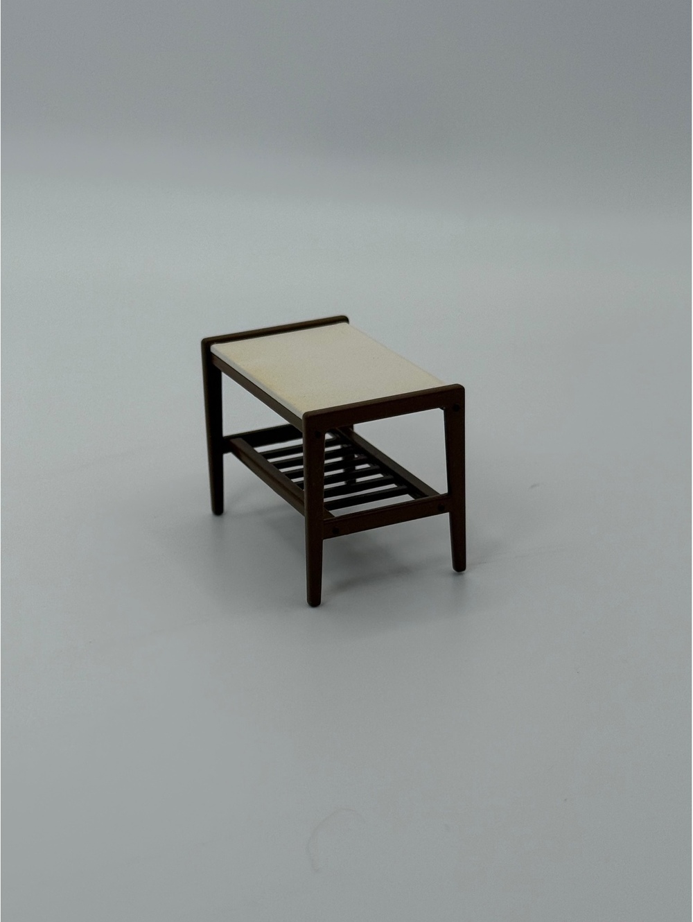 1:24 Scale Dollhouse Coffee Table Slatted Shelf Miniature Living Room Furniture